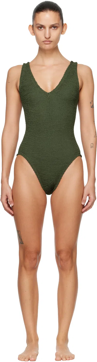Hunza G Khaki Sadie Swimsuit In Brown