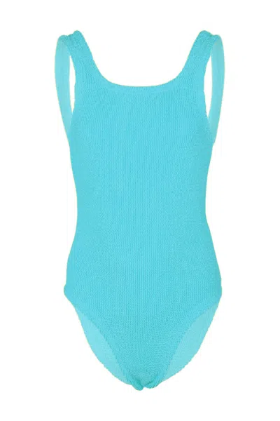 Hunza G Kids Classic Swim Aqua In Blue