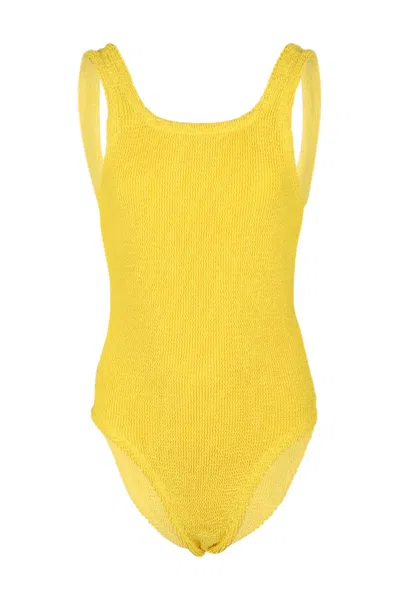 Hunza G Kids Classic Swim Sunflower In Yellow