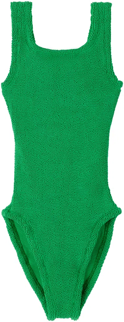 HUNZA G KIDS GREEN CLASSIC SWIMSUIT