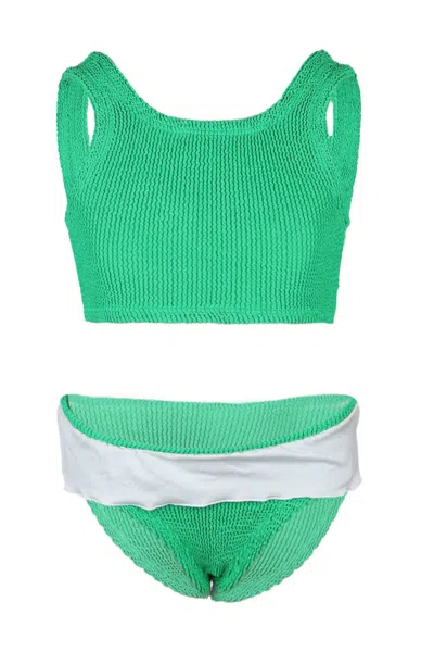 Hunza G Kids Olive Bikini Emerald In Green