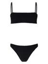 Hunza G Knitted Bandeau Bikini In Black