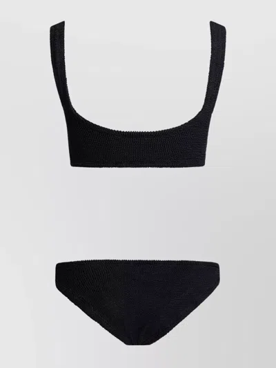 Hunza G Knotted Scoop Neck Two-piece Swimwear Set
