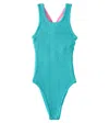 Hunza G Lara Ruffled Swimsuit In Blue