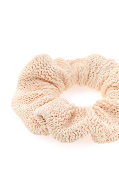 Hunza G Light Pink Fabric Scrunchie In Blush
