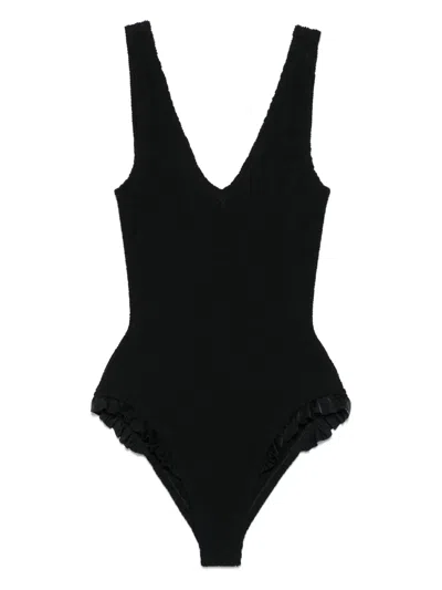 Hunza G Sadie Swim One-piece Swimsuit In Black