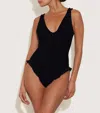 Hunza G Lisa Ruffled Swimsuit In Black