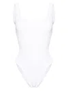 Hunza G Low-back Textured Swimsuit In White