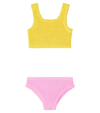 Hunza G Kids' Lyra Bikini In Yellow