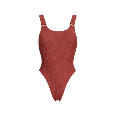 Hunza G Maillot De Bain 1p Domino In Red