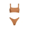 Hunza G Xandra Metallic Cocoa Two-piece Bikini