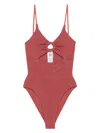Hunza G Cut-out Detail Glamour Swimsuit With Textured Fabric