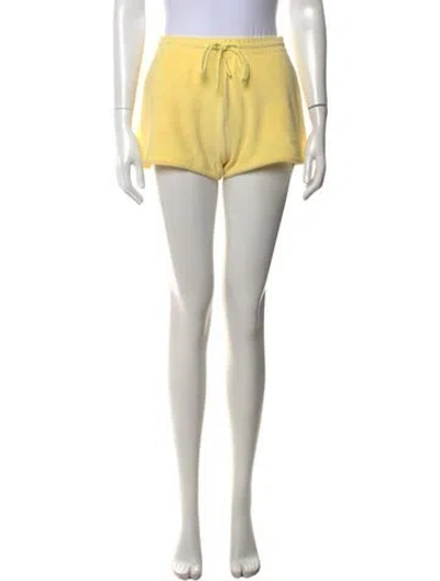 Pre-owned Hunza G Mini Shorts In Yellow