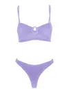 Hunza G Misty Bikini Pearly Hoop In Purple