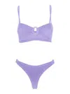Hunza G Misty Bikini Pearly Hoop In Purple