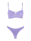 Hunza G Misty Bikini Pearly Hoop In Purple
