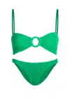 Hunza G Misty Crinkle Bikini In Green