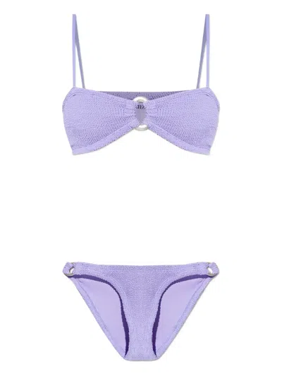 Hunza G Misty Crinkled Bikini In Blue