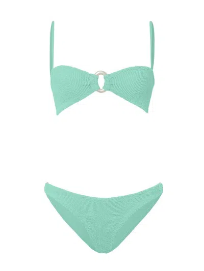 Hunza G Misty Pearl Circle Bikini In Blue