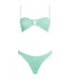 Hunza G Misty Bikini Pearly Hoop In Green