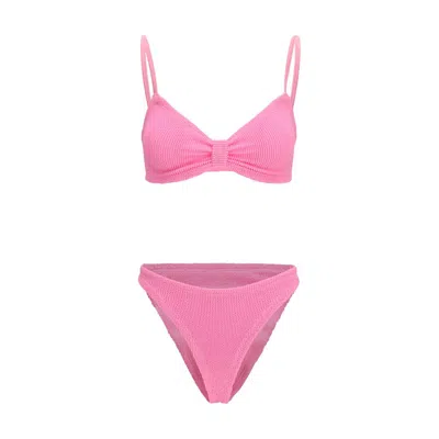 Hunza G Multicolor Polyamide Bikini In Pink