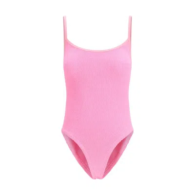 Hunza G Multicolor Polyamide One-piece Swimsuit In Pink