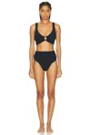Hunza G Nadine Seersucker Bikini In Black