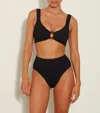 Hunza G Nadine Stripe Two-piece Swimsuit In Black