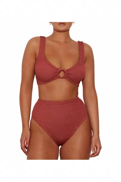 Hunza G Nadine Bikini In Metallic Rosewood