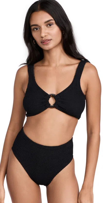 Hunza G Nadine Seersucker Bikini In Blue