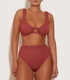Hunza G Nadine Bikini In Metallic Rosewood