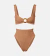 Hunza G Nadine Ring-detail Bikini In Brown
