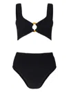 Hunza G Nadine Seersucker Bikini In Black