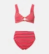 Hunza G Nadine Striped Bikini In Red