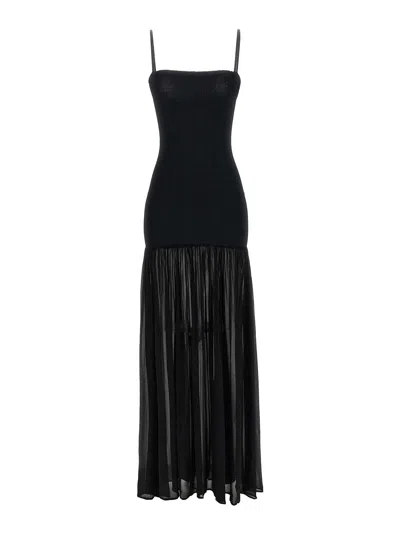 Hunza G Nancy Hybrid' Dress In Black