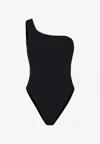 Hunza G Nancy One-shoulder Crinkle One-piece Swimsuit