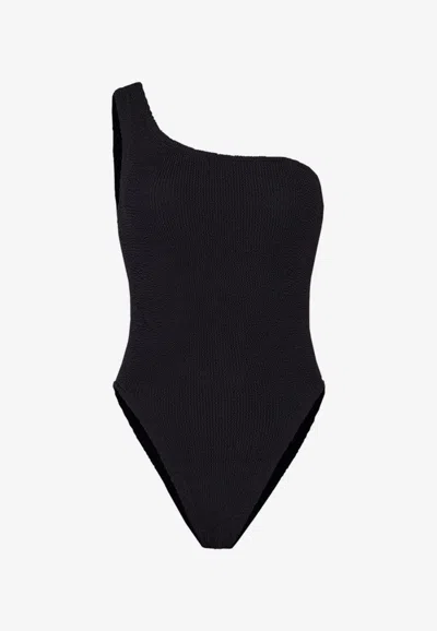 HUNZA G NANCY ONE-SHOULDER ONE-PIECE SWIMSUIT
