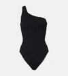 Hunza G Women's Nancy One-shoulder One-piece Swimsuit In Black Gold