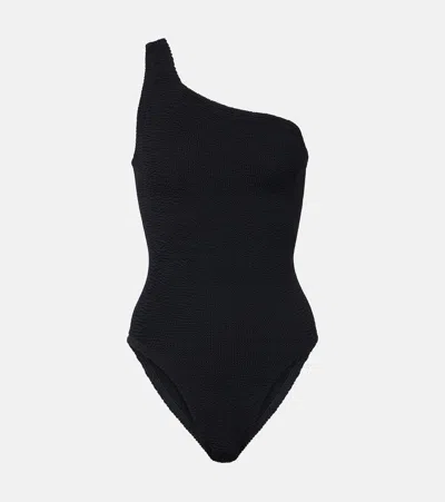 Hunza G Women's Nancy One-shoulder One-piece Swimsuit In Black