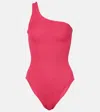 HUNZA G NANCY ONE-SHOULDER SWIMSUIT