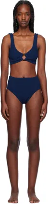 Hunza G Navy Nadine Bikini In Navy