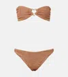 Hunza G Nicole Embellished Bikini In Brown