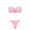 Hunza G 'tina' Pink Sleeveless Bikini With Rear Ruched Details