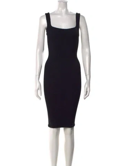 Pre-owned Hunza G Nylon Knee-length Dress In Black