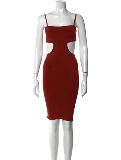 Pre-owned Hunza G Nylon Knee-length Dress In Red