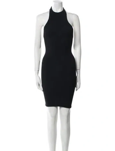Pre-owned Hunza G Nylon Mini Dress In Black