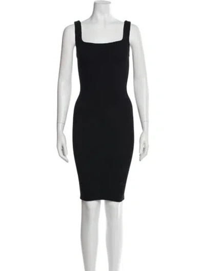Pre-owned Hunza G Nylon Mini Dress In Black