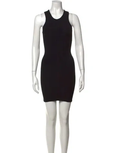 Pre-owned Hunza G Nylon Mini Dress In Black