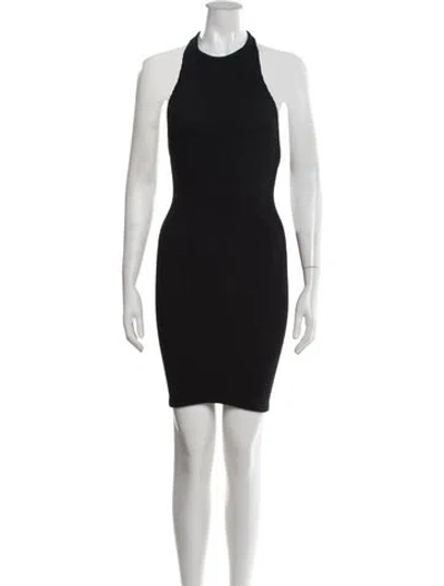 Pre-owned Hunza G Nylon Mini Dress In Black