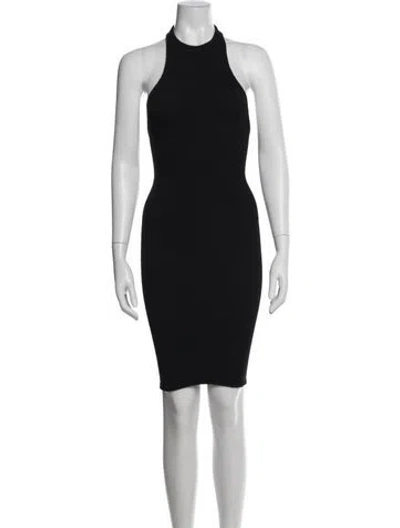 Pre-owned Hunza G Nylon Mini Dress In Black